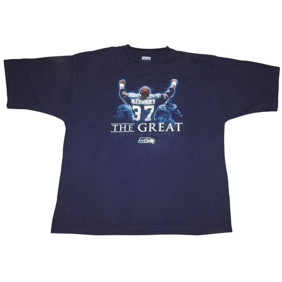 Vintage Y2K Shaun Alexander The Great Reebok T-Shirt Men's 2XL Seattle Seahawks - Picture 1 of 5